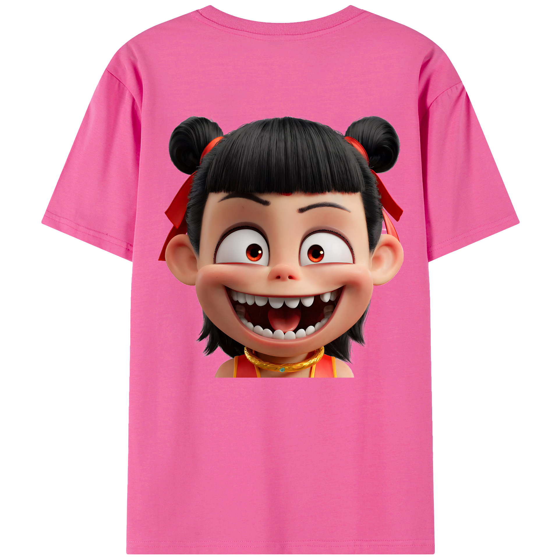（画像用） Ne Zha 2 ナタ 魔童の大暴れ レディース半袖Tシャツ(バックプリント)